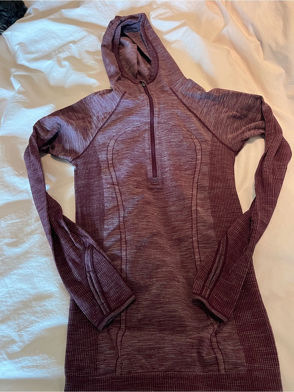 lululemon athletica Plum Heather Half-Zip Hooded Pullover